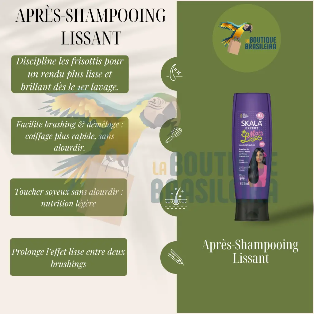 Après Shampooing Lissant Skala Mais Lisos 325 ml – anti-frizz