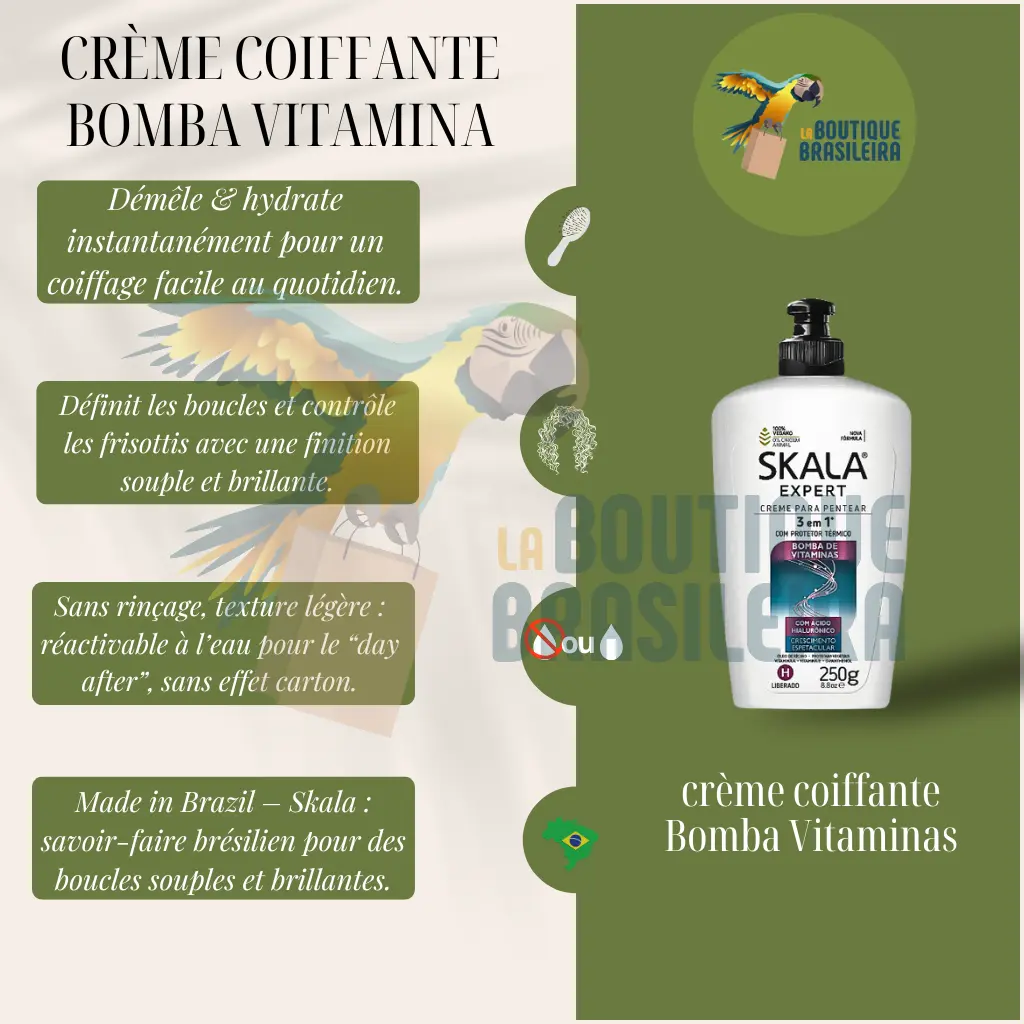 Crème coiffante sans rinçage Bomba de Vitaminas – Skala 250 g
