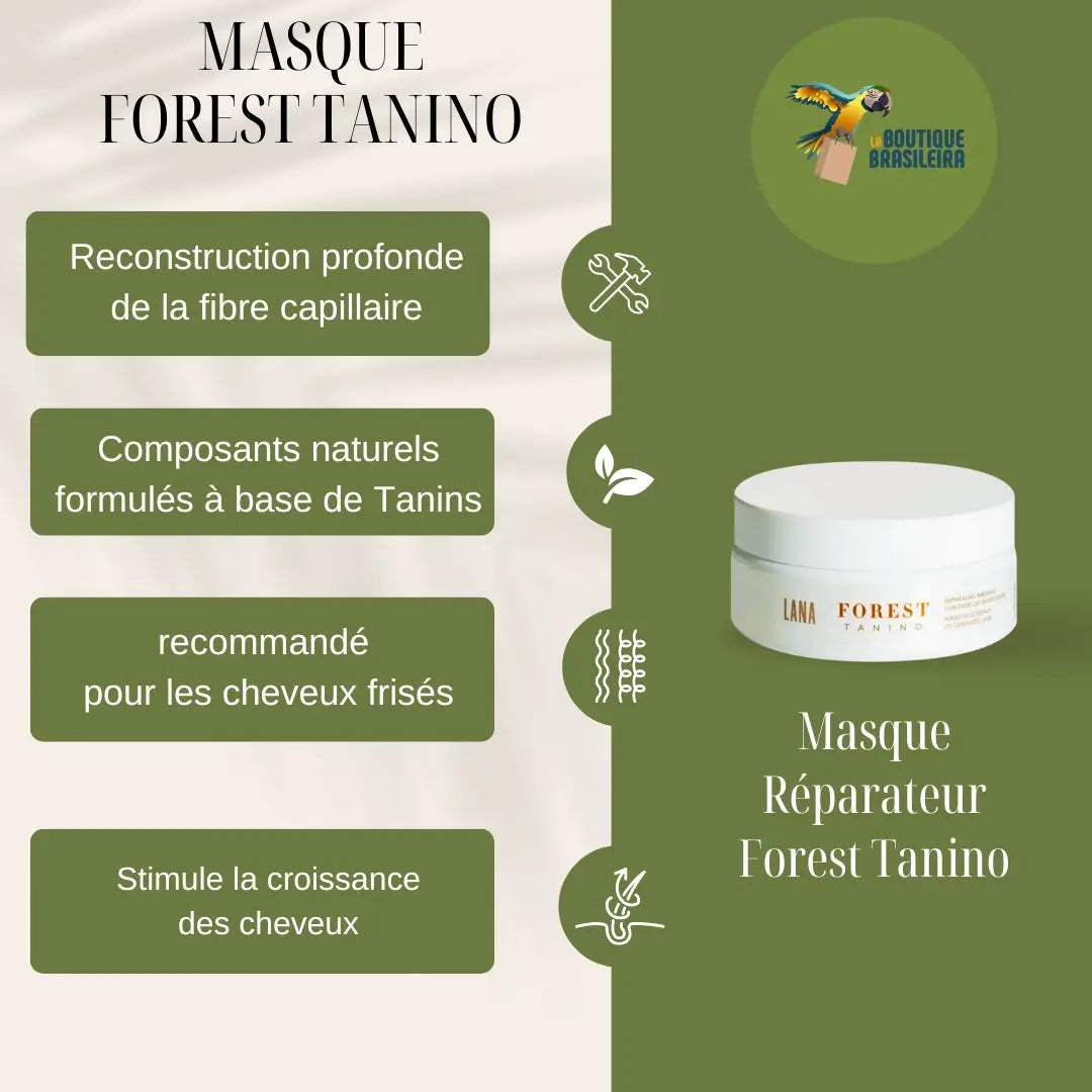 Masque Forest Tanino 200g – Lana Brasiles - Réparateur