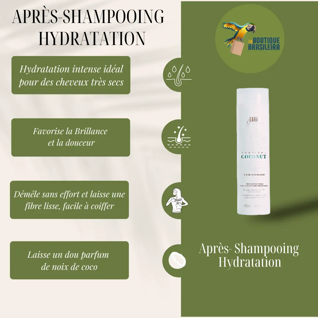 Après-shampooing Tropical Coconut 250ml – Lana Brasiles