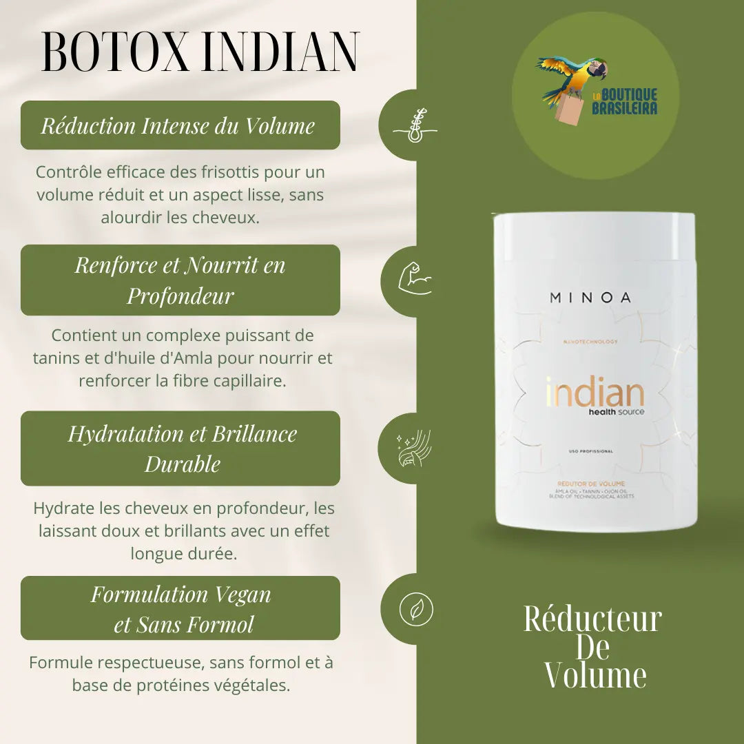 BOTOX INDIEN REDUCTEUR DE VOLUME 1KG-MINOA Minoa