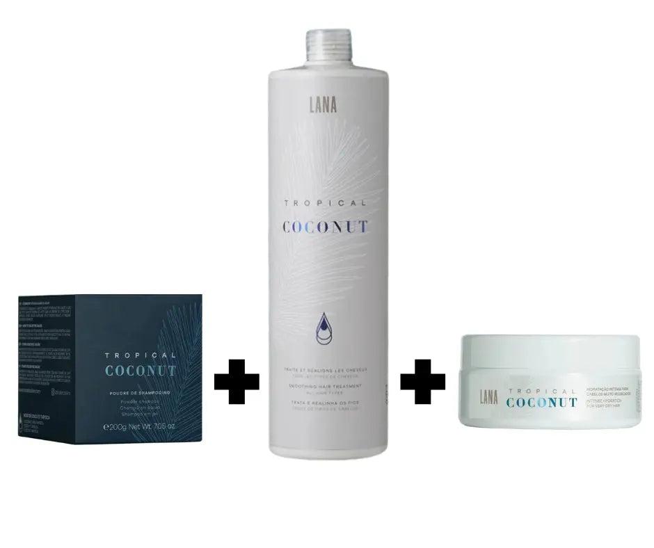 Kit complet Lissage Brésilien Tropical Coconut (1L) Lana Brasiles