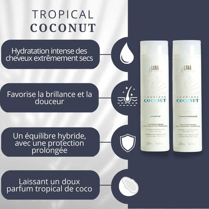 Shampooing et Après-shampooing Tropical Coconut – 250ml Lana Brasiles